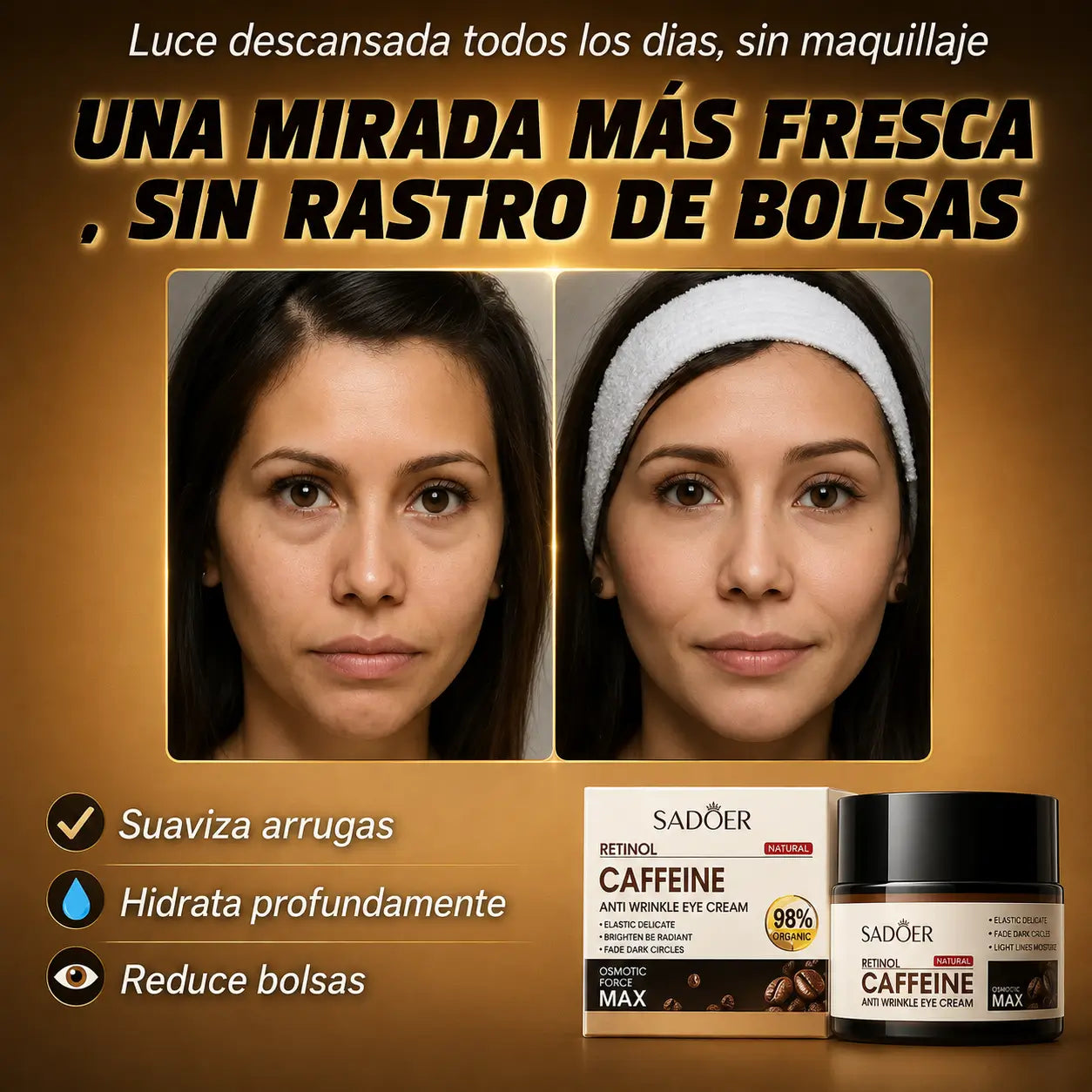 2x1 Contorno de ojos Café y Retinol x 30 g - Mirada radiante👁️✨
