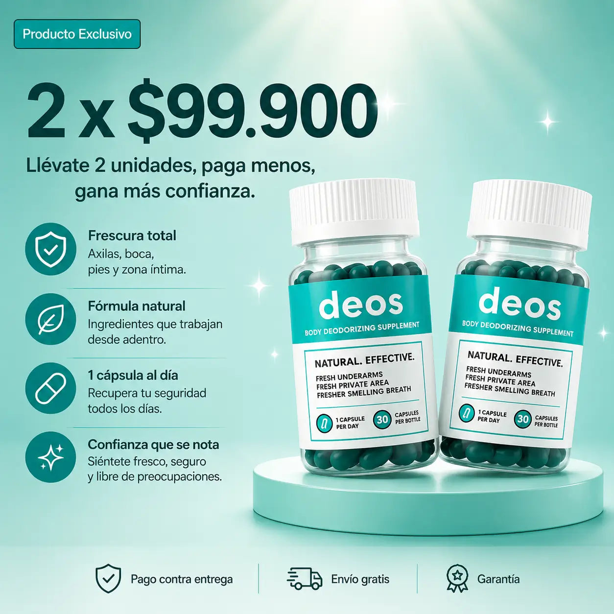 Deos Desodorizante Natural - Oferta 2X1