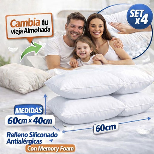 Pack X4 Siliconada®: Almohada Extra Suave