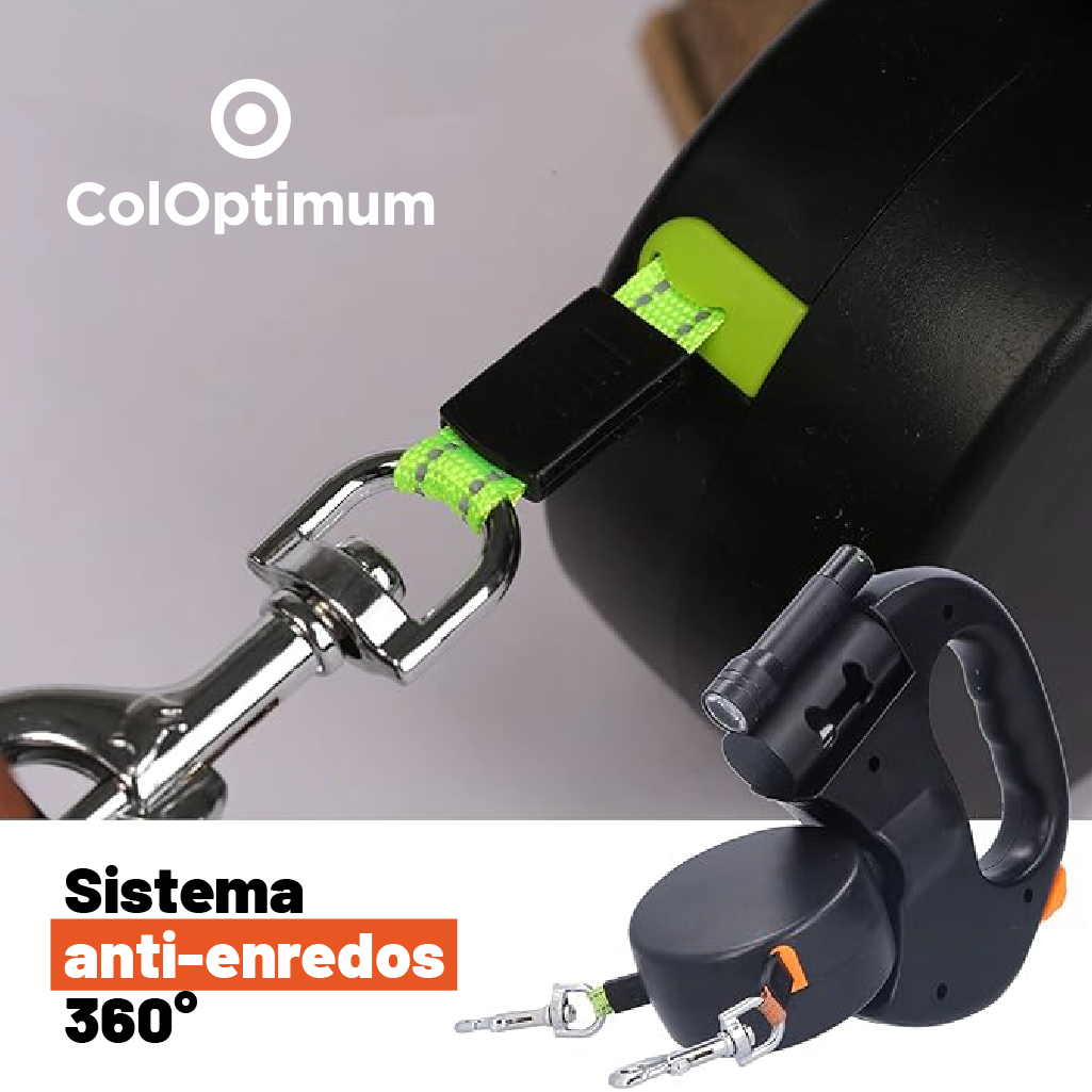 CorreaDuo360°®: Pasea dos perros sin enredos con una sola mano