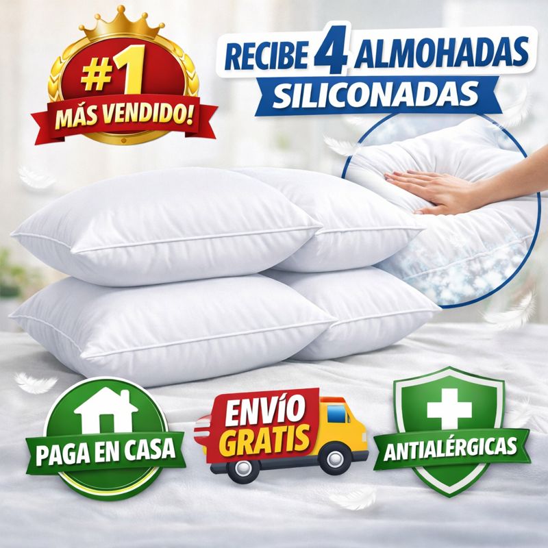Pack X4 Siliconada®: Almohada Extra Suave