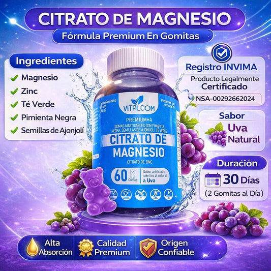 MagnesioEnGomitas®: Para domir mejor, reducir estrés y relajar músculos - sin pastillas